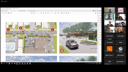 An example of showing exhibits for a virtual public meeting produced by Hollaway Environmental + Communications Services